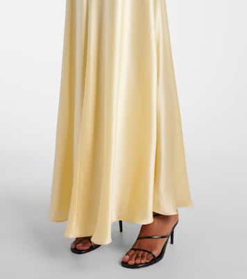 Lace-trimmed silk charmeuse gown | Rodarte
