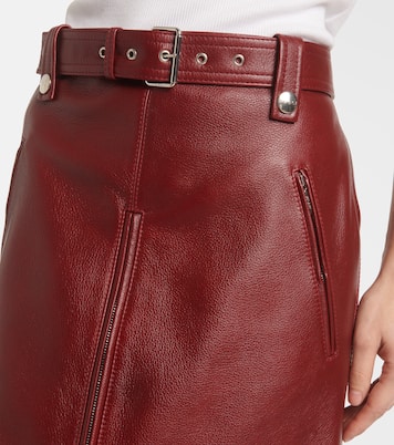 Falda midi de piel | Gucci