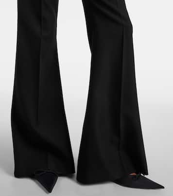 High-rise wool flared pants | Balenciaga