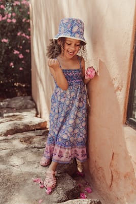 Vestido Marceline de gasa algodón floral | Louise Misha