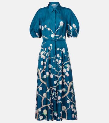 Abito chemisier Maude in seta con stampa floreale | Gabriela Hearst