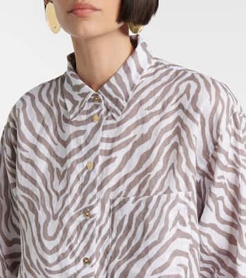 Camicia in lino con stampa zebrata | Heidi Klein
