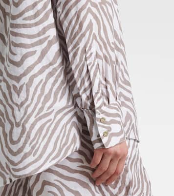 Camicia in lino con stampa zebrata | Heidi Klein