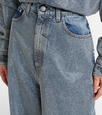 Jeans a gamba larga con cristalli | Stella McCartney
