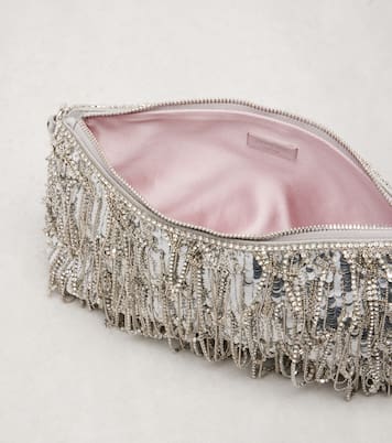 Callie Mini sequined satin clutch | Jimmy Choo