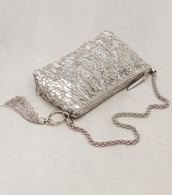 Callie Mini sequined satin clutch | Jimmy Choo