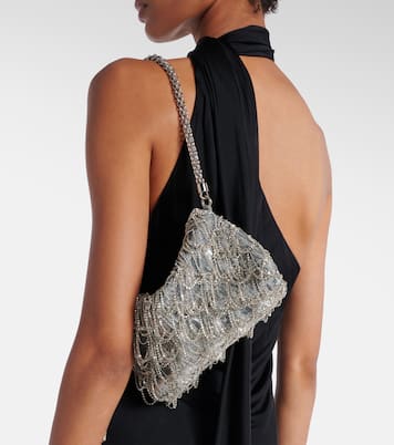 Callie Mini sequined satin clutch | Jimmy Choo