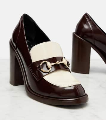 Savoy Horsebit leather loafer pumps | Gucci