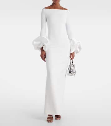 Talia off-shoulder gown  | Solace London