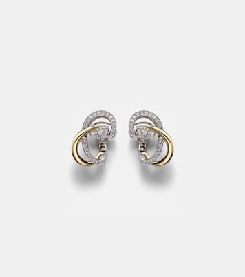 Pendientes Golden Strada de oro de 18 ct con diamantes | Yeprem