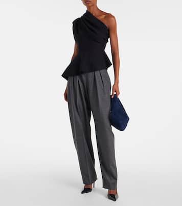 Olivia Medium suede shoulder bag | Khaite