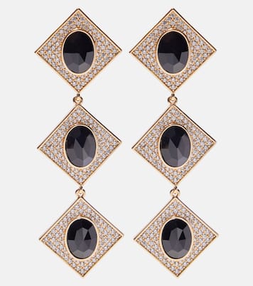 Crystal-embellished drop earrings | Self-Portrait