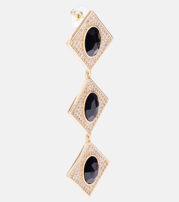 Crystal-embellished drop earrings | Self-Portrait