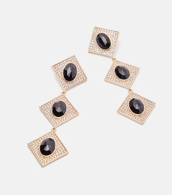 Crystal-embellished drop earrings | Self-Portrait