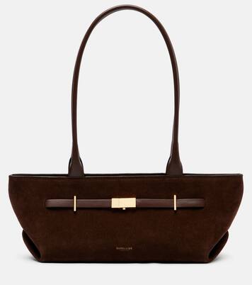 Schultertasche New York aus Veloursleder | DeMellier
