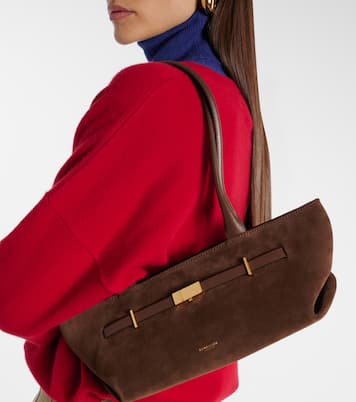 Schultertasche New York aus Veloursleder | DeMellier