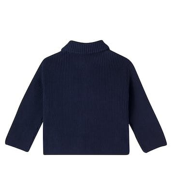 Panda cotton half-zip sweater | Mini Rodini