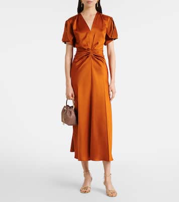 Bon Bon Small embellished satin bucket bag | Jimmy Choo