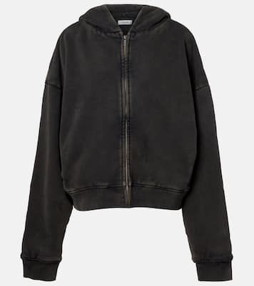 Thermal cotton fleece zip-up hoodie  | Entire Studios