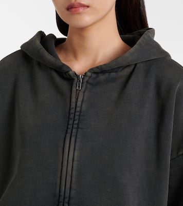 Thermal cotton fleece zip-up hoodie  | Entire Studios