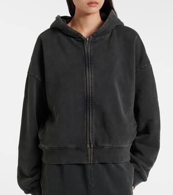 Thermal cotton fleece zip-up hoodie  | Entire Studios