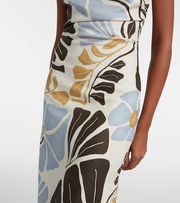 Robe midi Lola en lin à fleurs | SIR