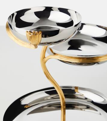 Deco Leaves stainless steel stand | L'Objet