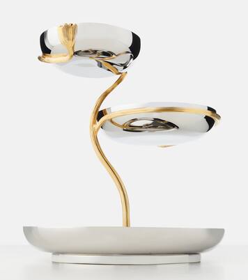 Deco Leaves stainless steel stand | L'Objet