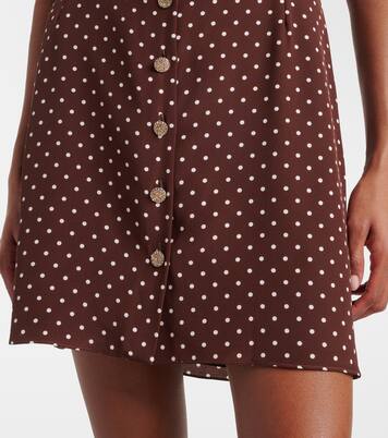 Vestido corto de seda con lunares | Alessandra Rich