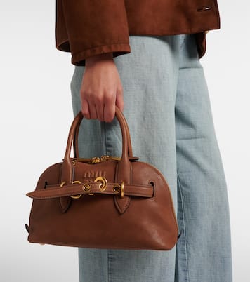 Adventure leather tote bag | Miu Miu