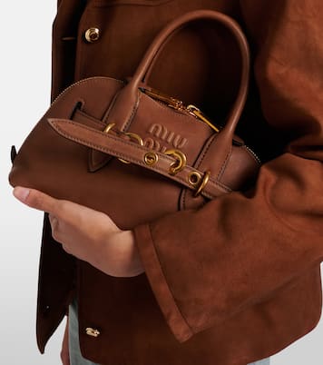 Adventure leather tote bag | Miu Miu