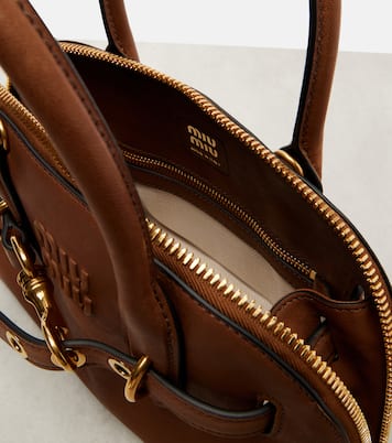 Adventure leather tote bag | Miu Miu