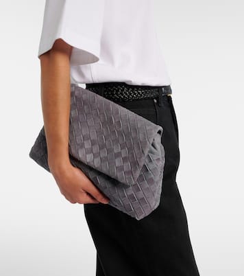 Dustbag Intrecciato suede clutch | Bottega Veneta