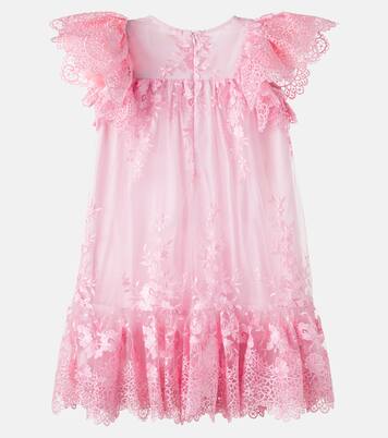 Floral lace-trimmed tulle dress | Petite Amalie  