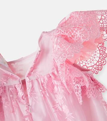 Floral lace-trimmed tulle dress | Petite Amalie  