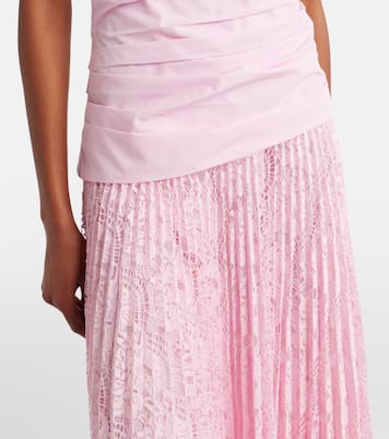 Annalise plissé lace maxi dress | Simkhai