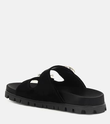 Sandali in velluto con cristalli | Miu Miu