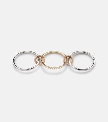Bague Sonny MX en or blanc, rose et jaune 18 ct et diamants | Spinelli Kilcollin