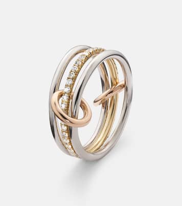 Bague Sonny MX en or blanc, rose et jaune 18 ct et diamants | Spinelli Kilcollin
