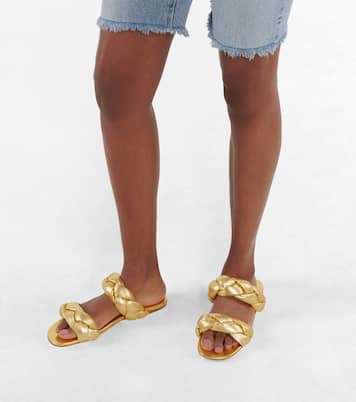 Braided leather slides | Miu Miu