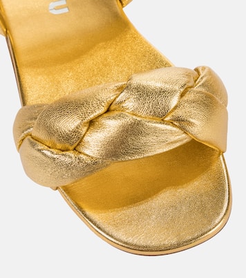 Braided leather slides | Miu Miu