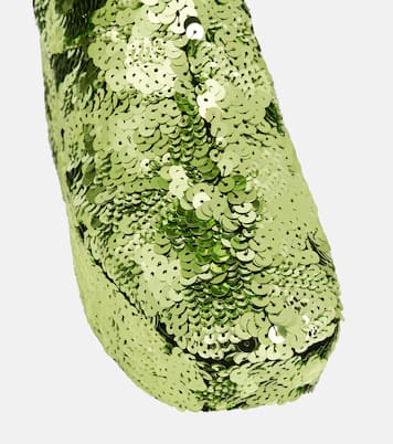 Sequined platform ankle boots | Prada