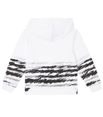 Printed cotton jersey hoodie | Balmain Kids