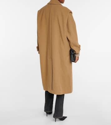 Double-breasted wool-blend felt coat | Amiri