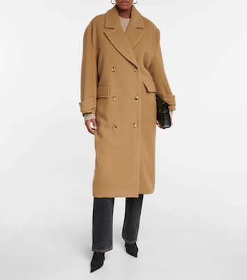 Double-breasted wool-blend felt coat | Amiri