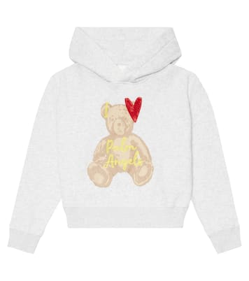 Printed cotton jersey hoodie | Palm Angels Kids