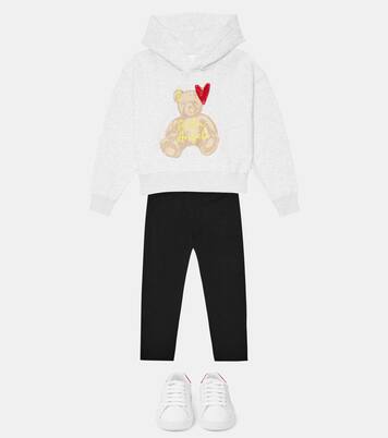 Printed cotton jersey hoodie | Palm Angels Kids