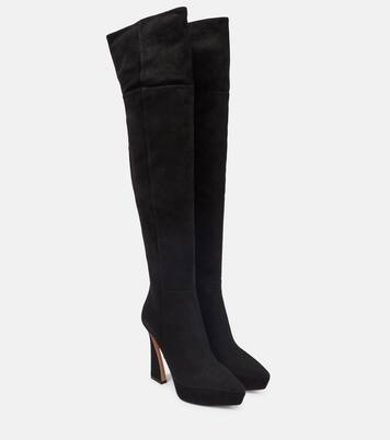 Vertigo suede over-the-knee boots | Gianvito Rossi