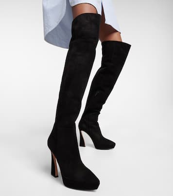 Vertigo suede over-the-knee boots | Gianvito Rossi