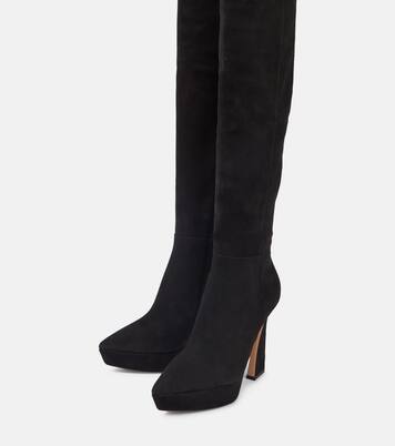 Vertigo suede over-the-knee boots | Gianvito Rossi